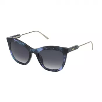 NINA RICCI Damen-Sonnenbrille SNR300-5209MC Brown Havana Butterfly Frame UV400