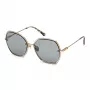 NINA RICCI Damen-Sonnenbrille SNR304-598FEX Braun/Gold Butterfly Cat-Eye