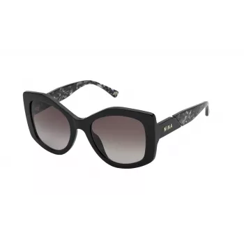 NINA RICCI Damen-Sonnenbrille SNR317-530700 - Acetatrahmen, Verlaufsgläser Braun, 53 mm