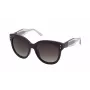 NINA RICCI Damen-Sonnenbrille SNR3245501CK - Schwarzer Acetatrahmen, graue Polycarbonatgläser, 55/18/140 mm