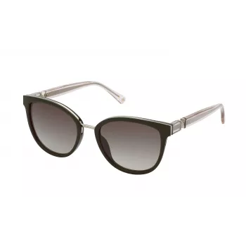 NINA RICCI Damen-Sonnenbrille SNR3585406WT - Transparent grauer Rahmen, graue Gradientengläser, 54/19/140 mm