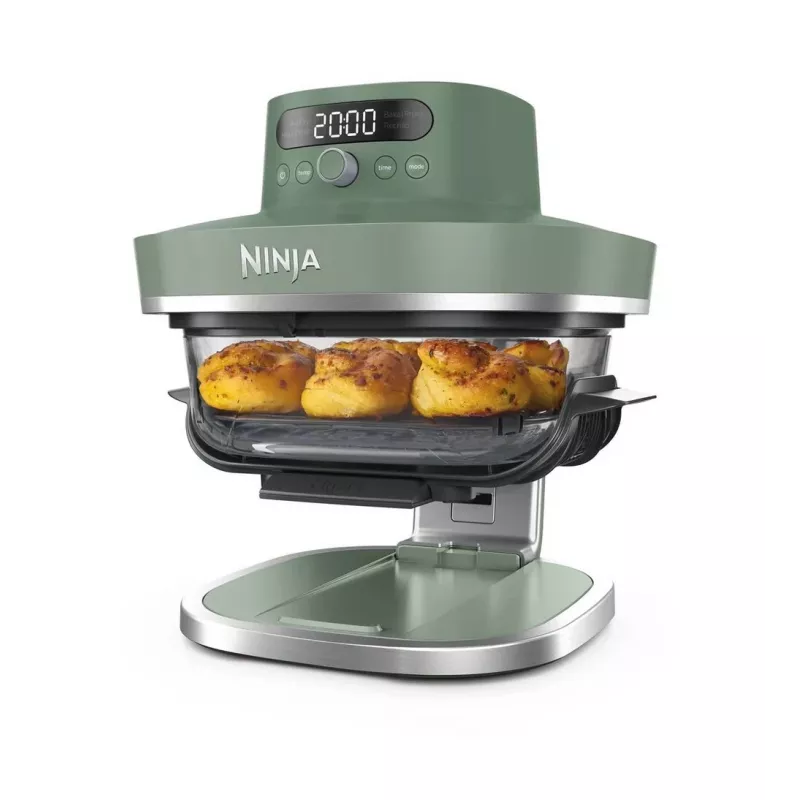 Ninja AS090EUGN 5-in-1 XL Glass Air Fryer Crispi Pro, 5,7 l, 2050 W, Moosgrün