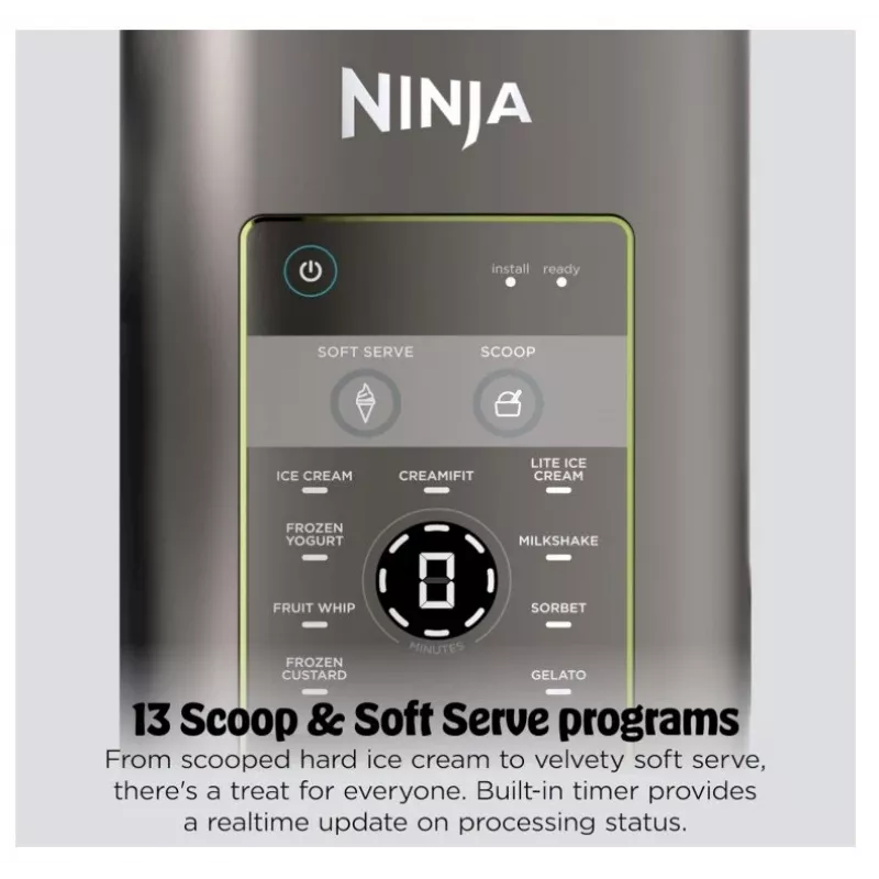 Ninja Creami Scoop & Swirl 13-in-1 Eis- und Slush-Maschine 0,48 l Blau EU NC702EU