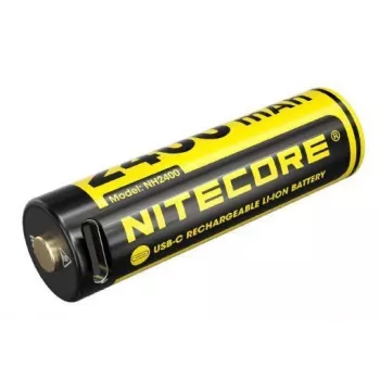 NITECORE NH2400 Wiederaufladbare Li-Ionen-AA-Batterie 2er-Pack | 1,5 V konstante Ausgangsspannung, USB-C-Ladung, 2400 mWh