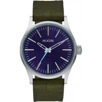 NIXON Sentry 38 Damenuhr A377-2302-00 Roségold Edelstahl Indigo Leder