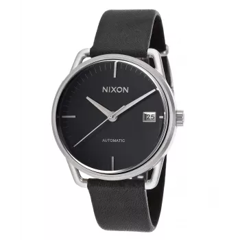 Nixon Time Teller Herrenuhr A199-000-00 39mm Schwarzes Zifferblatt Schwarzes Edelstahlarmband