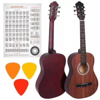 NN AG 34 1/2 Akustikgitarre zum Erlernen des Spiels, Matt