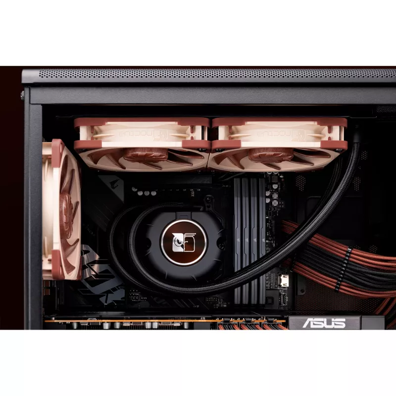 Noctua NL-LC1-24 Low-Profile CPU Air Cooler für AMD AM4 (Ryzen) - Schwarz/Braun