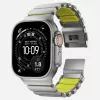 NOMAD Stratos Band - Titanarmband für Apple Watch 49mm mit FKM (Natural Titanium, Volt FKM)