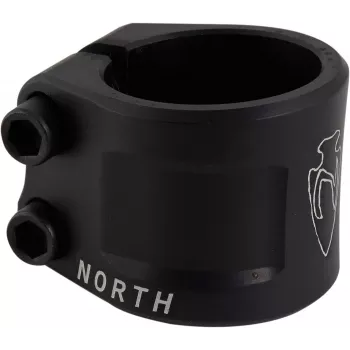 North Axe Double Clamp - Schwarz, 31,8mm/34,9mm, CNC-Aluminium, Freestyle-Scooter