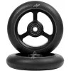North Index Pro Scooter Wheels 2er-Pack – 110mm 88A High-Rebound Urethan, ABEC 9 Lager (Schwarz/Schwarz)