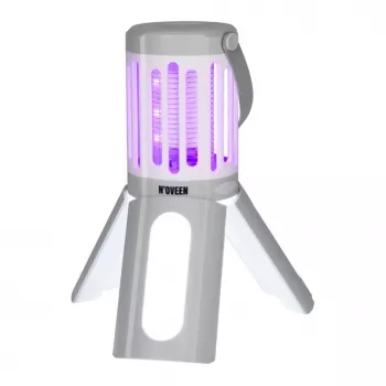 Noveen 2in1 Insektenvernichter-Lampe LED-Licht IPX4 wasserdicht 40m² Reichweite 1000V batteriebetrieben