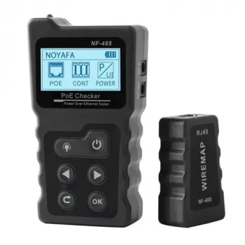 NOYAFA NF-488 PoE-Tester, 802.3af/at, 5-60V, 0-180W, LCD, RJ45