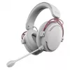 Nubi NH1 kabelgebundenes Over-Ear-Gaming-Headset mit abnehmbarem Bügelmikrofon, 50mm-Treibern, 3,5mm-Klinkenstecker, Roségold