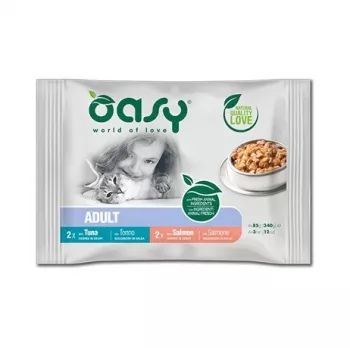 OASY Chunks in Gravy Multipack Fish Selection Nassfutter für Katzen 4x85g