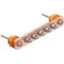 OBO BETTERMANN 1809 M Potentialausgleichsschiene, 10 Anschlusspunkte, Grau/Transparent, IP20, 5015844