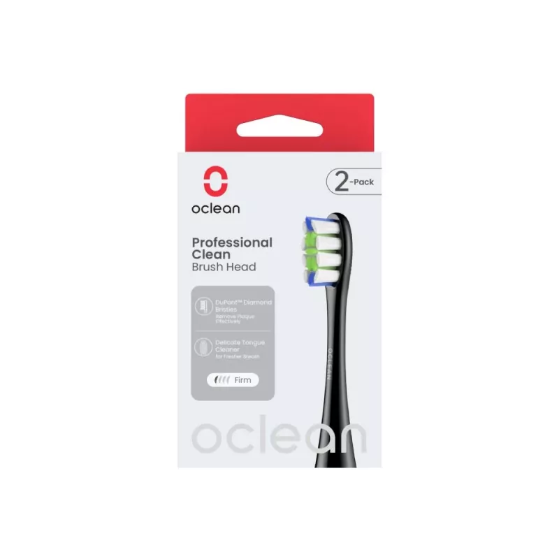 OCLEAN Professional Clean Bürstenkopf P1C5 B02 2 Stück Schwarz