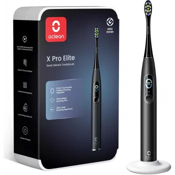 Oclean X Pro Elite Schallzahnbürste – 42.000 VPM, Bluetooth 5.0, AI Smart Analyse, IPX7 wasserdicht, Schwarz