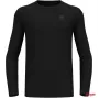Odlo BL Top Crew Neck Long Sleeve Merino 200 Herren Baselayer-Shirt, Schwarz, Größe L