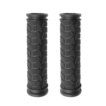 OEM Fahrradgriffe FSGRP-087 Schwarz - Kraton-Gummi, 130mm, rutschfest, 22,2mm