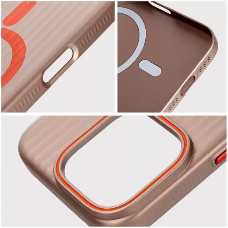 OEM Case für iPhone 15 Pro Max Simply Kompatibel mit MagSafe Titanium Desert