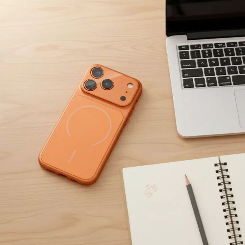 OEM Case für iPhone 17 AIR Make 17 kompatibel mit MagSafe Orange