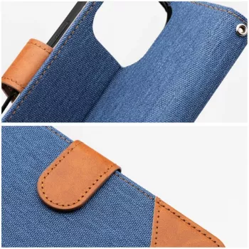 OEM Flip Case für iPhone 16 Pro Max Jeans Book Blau