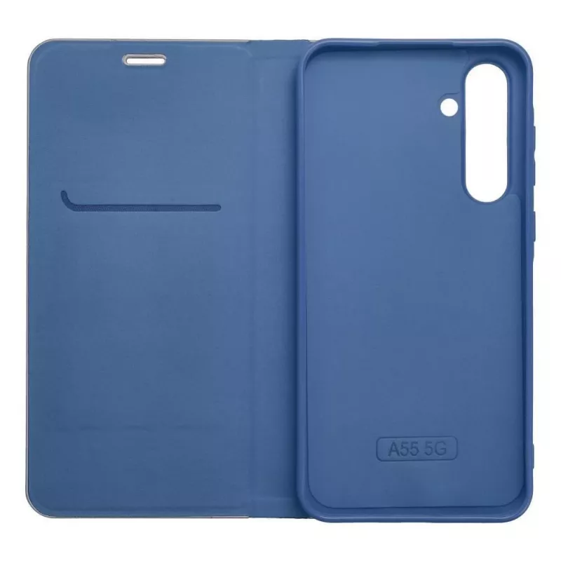 OEM Flip Case für Samsung A54 5G Luna Book Carbon Blue