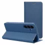 OEM Flip Case für Samsung A54 5G Luna Book Carbon Blue