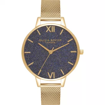 OLIVIA BURTON Wishing Star Damenuhr OB16GD75 - 34 mm Roségold Edelstahl Mesh