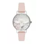 OLIVIA BURTON Damenuhr Celestial Quarz 30 mm Roségold Edelstahl Grau Leder OB16GH09