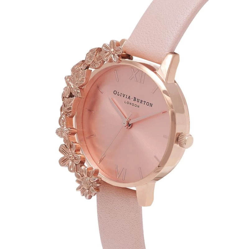 Olivia Burton Damen Celestial Quarz Armbanduhr 30 mm Roségold Edelstahl Mesh OB16CB11