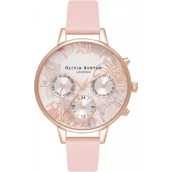 Olivia Burton Damenuhr Celestial OB16CGS07 - 34mm Roségold & graues Leder