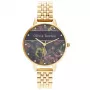 Olivia Burton Damenuhr Celestial OB16VS01 34mm Roségold PVD Edelstahlgehäuse Schwarzes Lederarmband