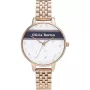 OLIVIA BURTON Damenuhr Celestial OB16VS06 - 34mm Roségold-Edelstahlgehäuse, graues Lederarmband, Quarz-Analog