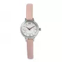 OLIVIA BURTON Damenuhr Mini Dial OB16MC59 - Roségoldfarbenes Edelstahlgehäuse, weißes Zifferblatt, graues Lederarmband, 23 mm