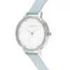Olivia Burton Damenuhr Rainbow Bee OB16RB19 - 34mm Roségold & graues Leder