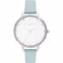 Olivia Burton Damenuhr Rainbow Bee OB16RB19 - 34mm Roségold & graues Leder