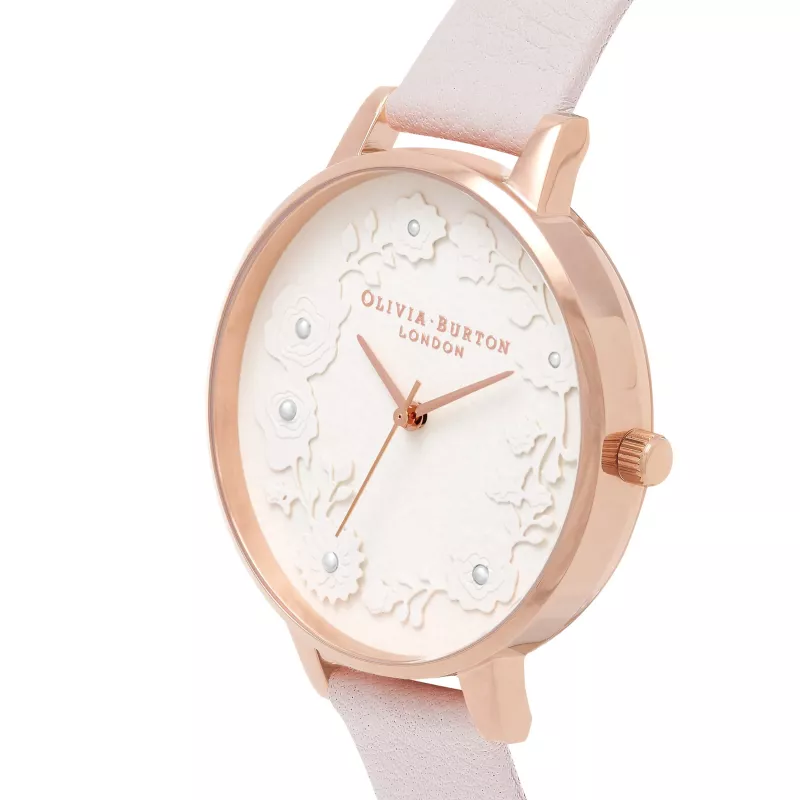 Olivia Burton Damenuhr OB16AR01 30mm Roségold Edelstahl Mesh