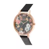 OLIVIA BURTON Damenuhr OB16BF31 38mm Roségold Edelstahl Graues Leder