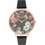 OLIVIA BURTON Damenuhr OB16BF31 38mm Roségold Edelstahl Graues Leder