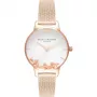 Olivia Burton Damenuhr OB16CH01 30mm Edelstahl Leder Grau