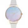 OLIVIA BURTON Damenuhr OB16US47 38 mm Roségold Graues Leder