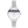 Olivia Burton Damenuhr OB16VS07 (34 mm) - Roségoldfarbenes Edelstahlgehäuse, graues Lederarmband