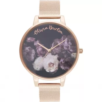 Olivia Burton Damenuhr Wishing Watch OB16WG22 - 38mm Roségold & graues Leder