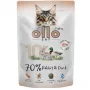 Ollo Nassfutter für Katzen Beutel Nr. 10 Kaninchen & Ente 85 g – Stückchen in Sauce für ausgewachsene Katzen