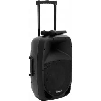 Omnitronic MES-12BT2 Drahtloses PA-System mit Bluetooth, USB/SD, 2 UHF-Mikrofone, Trolley 13106955
