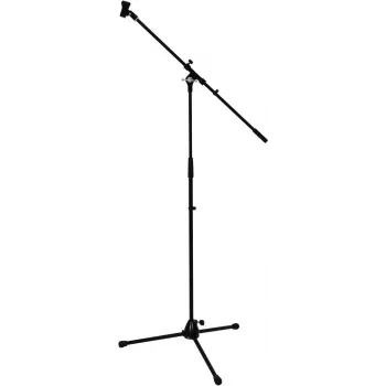 Omnitronic PRO sw Mikrofonständer mit Teleskop-Galgenarm, Schwarz 60005844