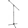 Omnitronic PRO sw Mikrofonständer mit Teleskop-Galgenarm, Schwarz 60005844