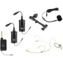 OMNITRONIC Set FAS TWO Dual-Kanal UHF-Funk-System mit 2 Taschensendern, Headset und Akustikgitarren-Mikrofon (660-690 MHz) 20000973